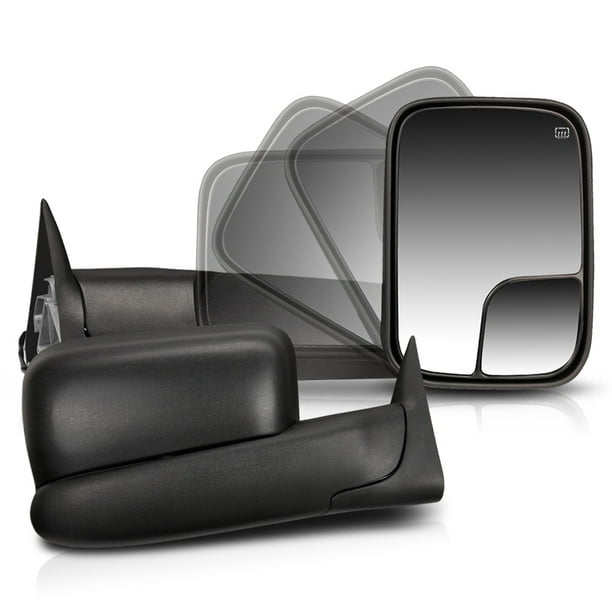 Fits 13-18 Ram 2500 3500 Left Driver Heated Upper Flip Up Tow Mirror w/Holder OE